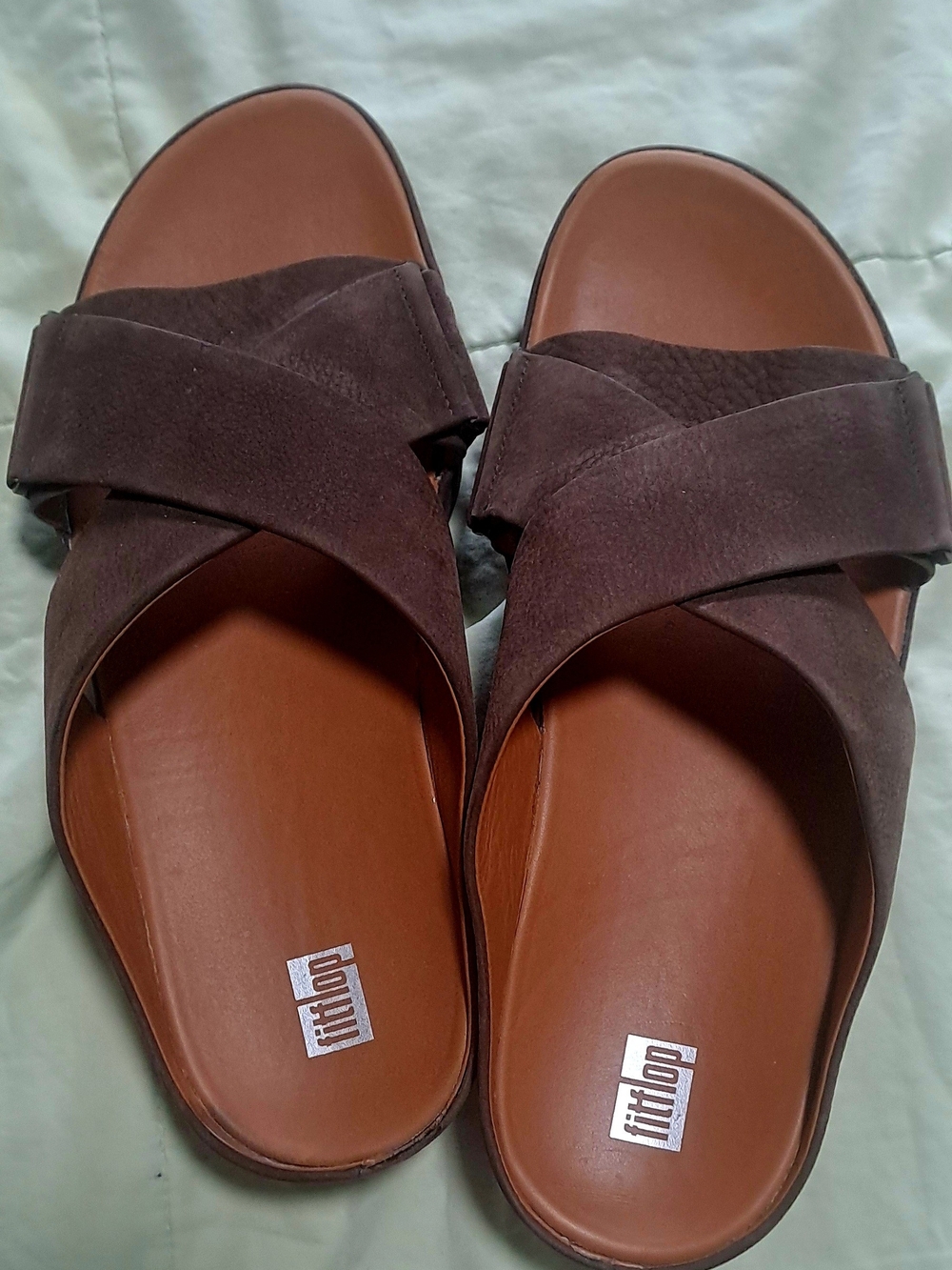 Fitflop Women's Brown Crisscross Slide Mules